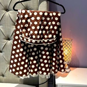 Gorgeous brown with beige dots dress!